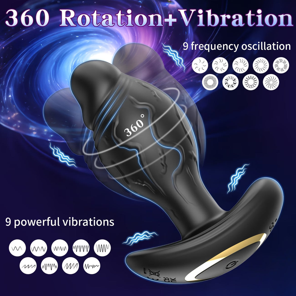360° Rotating App-Controlled Prostate Massager