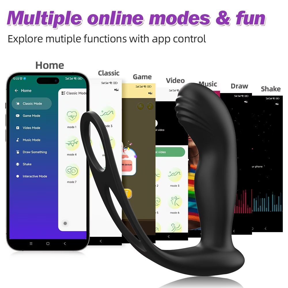 App-Controlled Prostate Massager with Perineum Stimulation