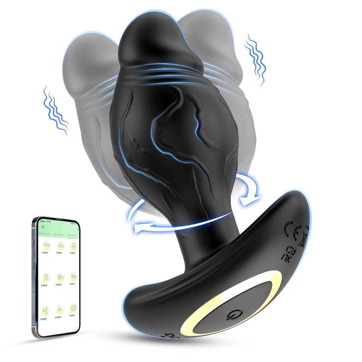 360° Rotating App-Controlled Prostate Massager