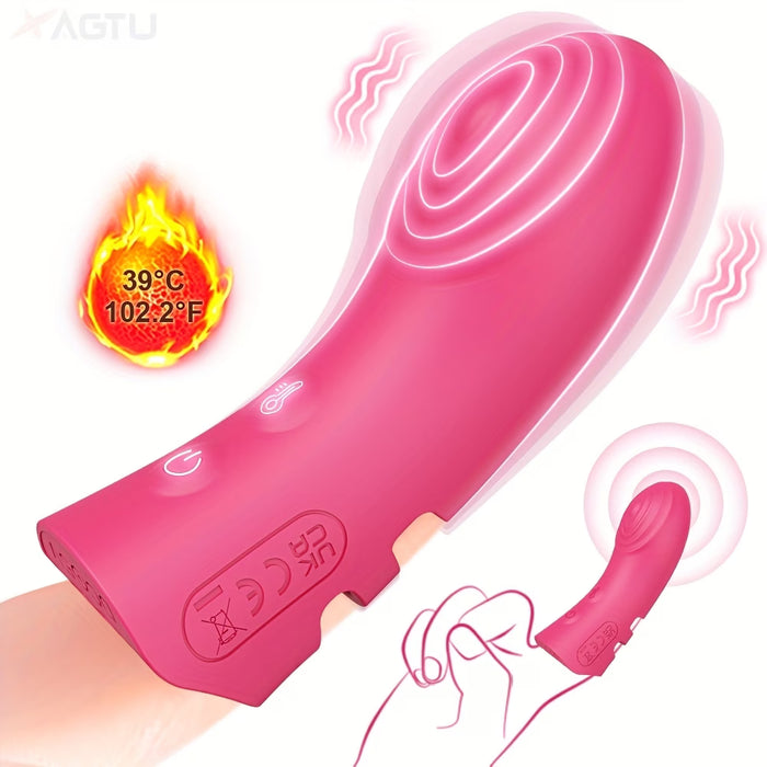 2-in-1 Heated Vibrating Finger Sleeve – 10 Vibration Modes