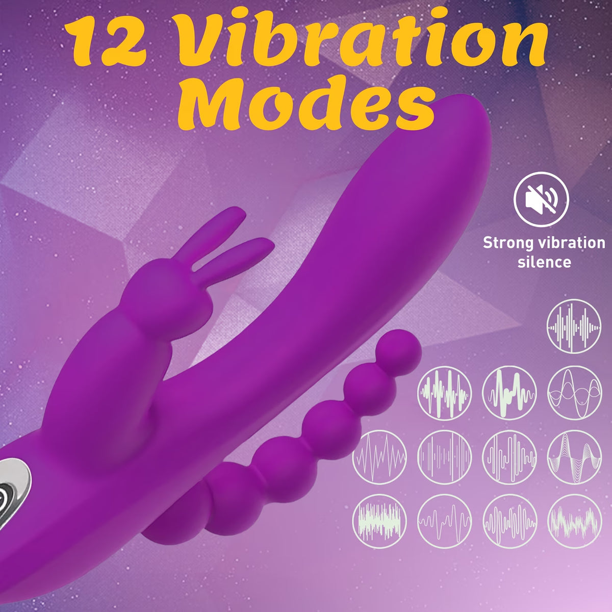 Rabbit 3-in-1 Vibrator – 12 Vibration Modes