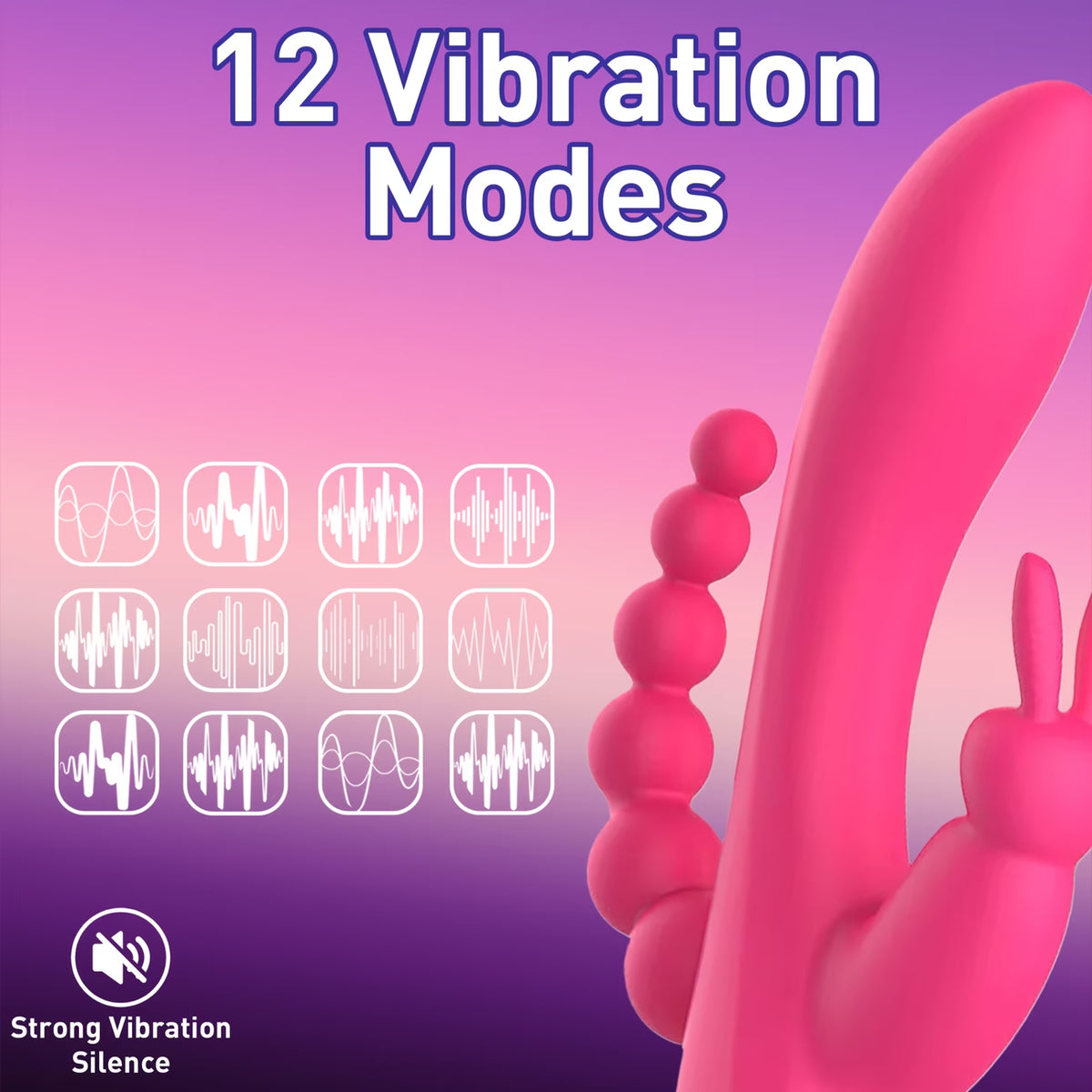 Rabbit 3-in-1 Vibrator – 12 Vibration Modes