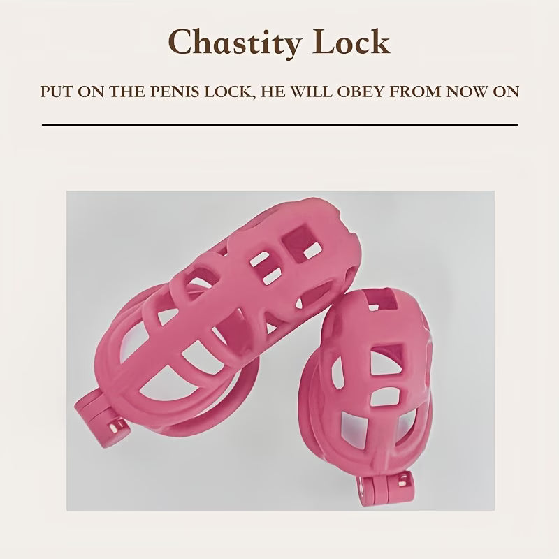 Adjustable Male Chastity Cage Set – 5 Sizes & Secure Lock