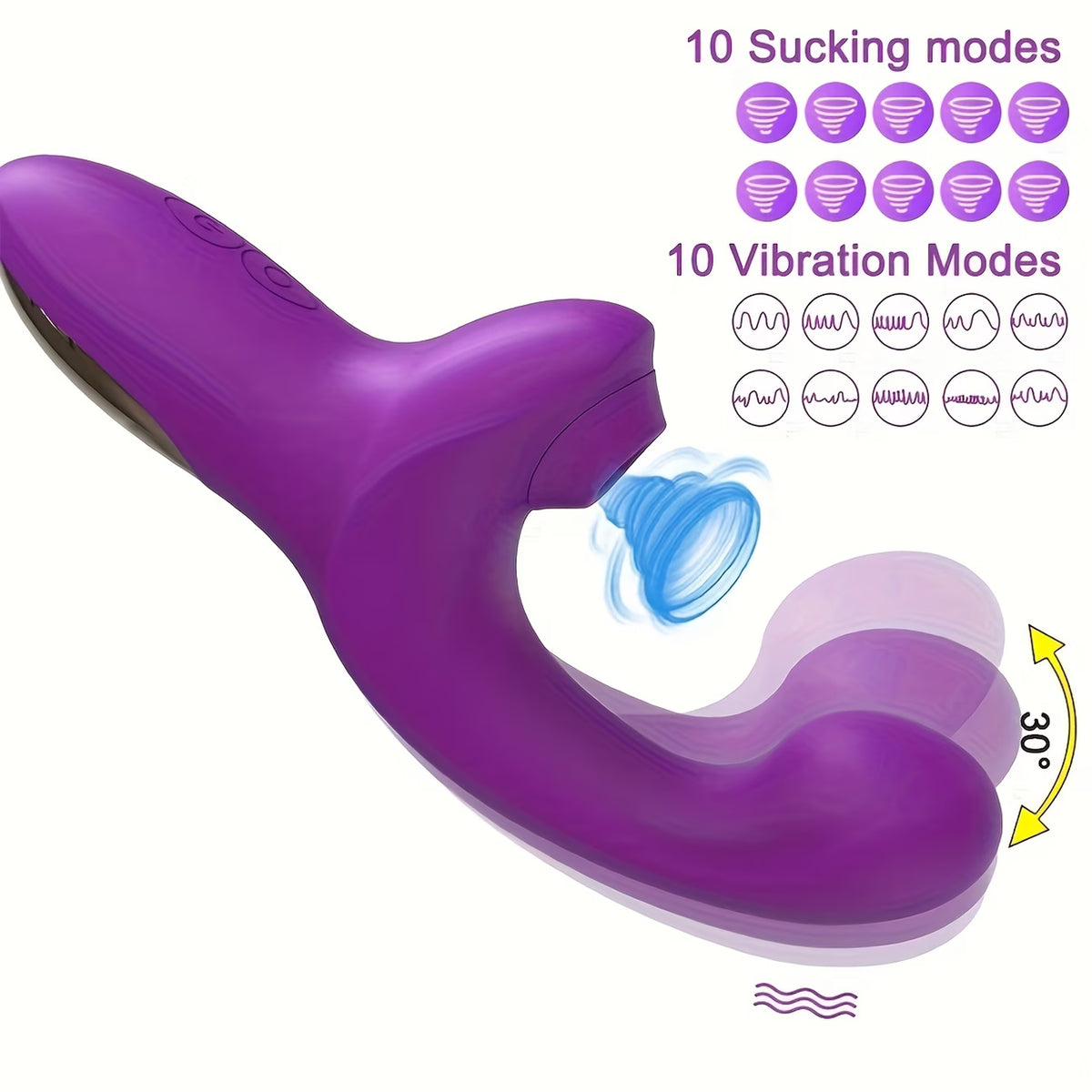 3-in-1 Rabbit Vibrator with Suction