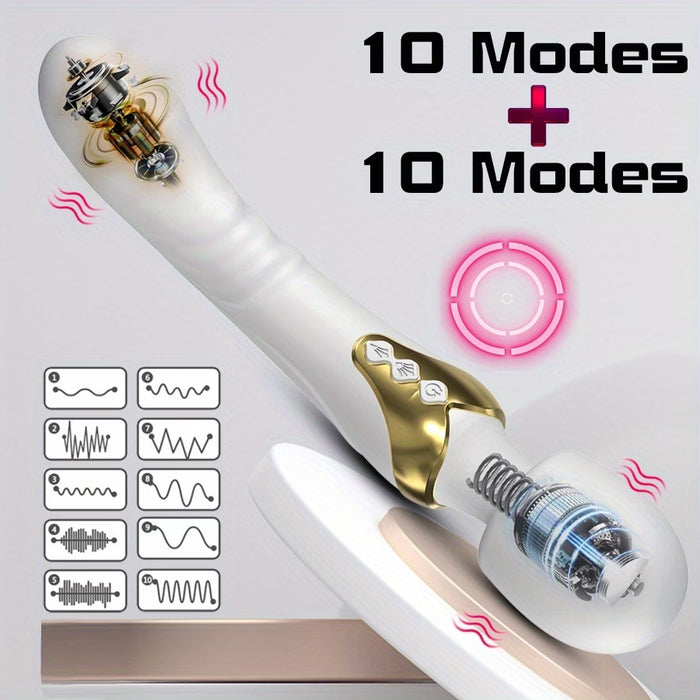 Dual-Motor Wand Vibrator – 20 Pleasure Modes