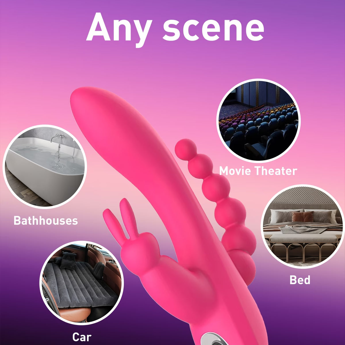 Rabbit 3-in-1 Vibrator – 12 Vibration Modes
