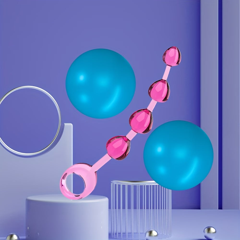 4-Bead Anal Plug – Graduated Pleasure Beads with Flexible Ring Handle