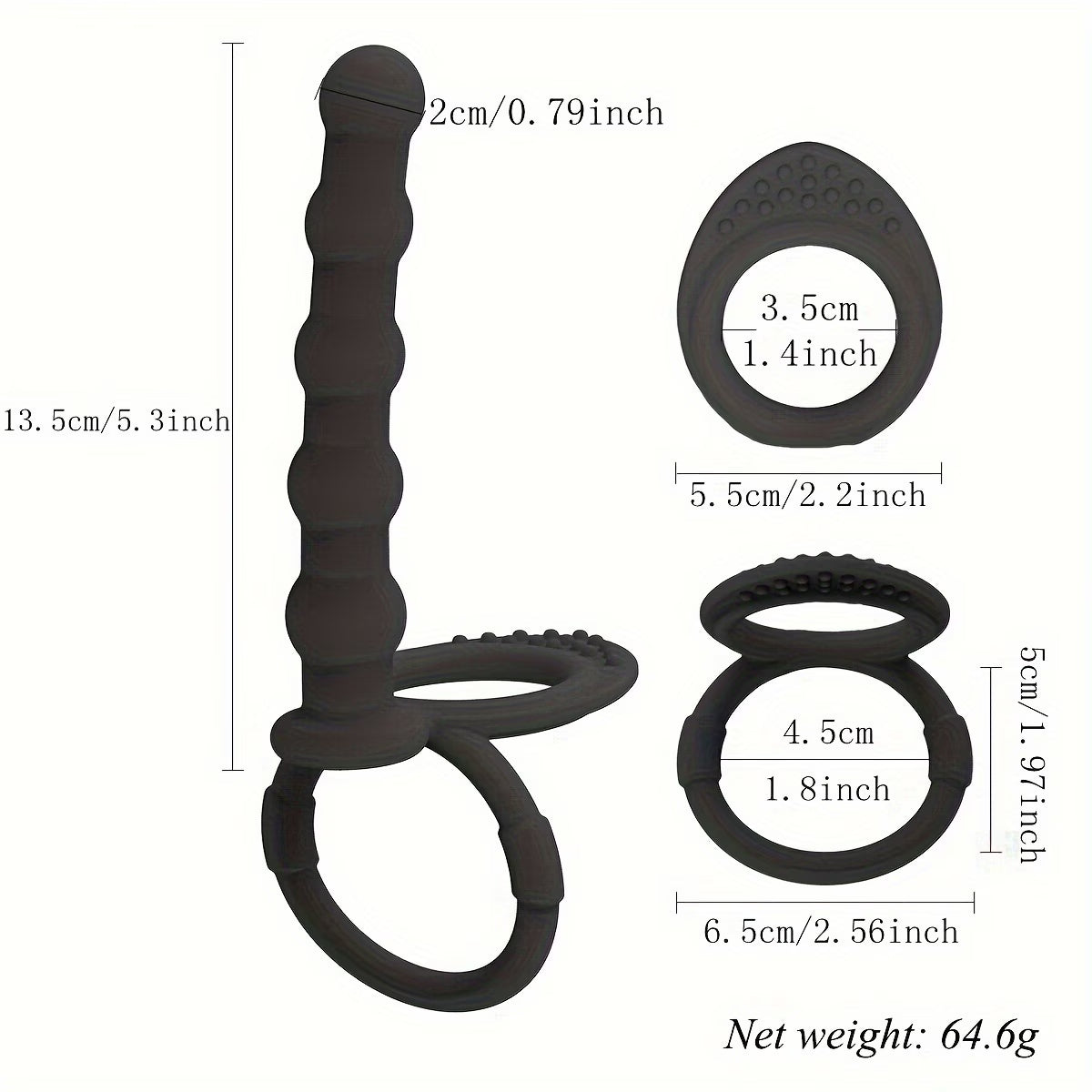 2-in-1 Anal Beads & Dual Cock Ring – Flexible Pleasure Enhancer