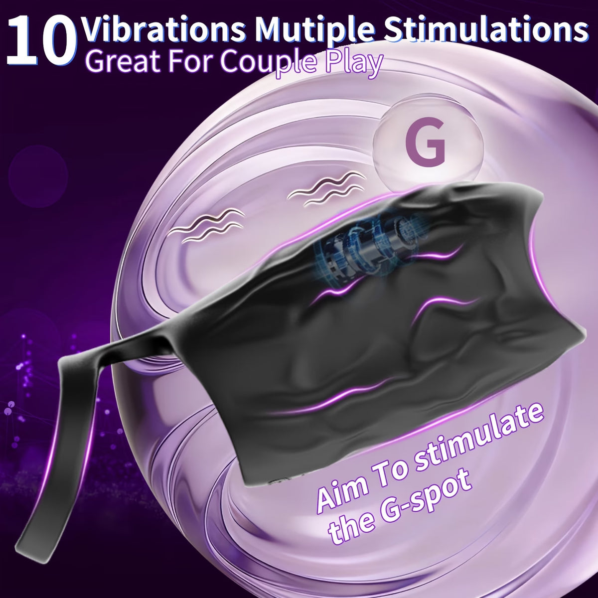 2-in-1 Vibrating Cock Ring & Penis Sleeve – 10 Vibration Modes