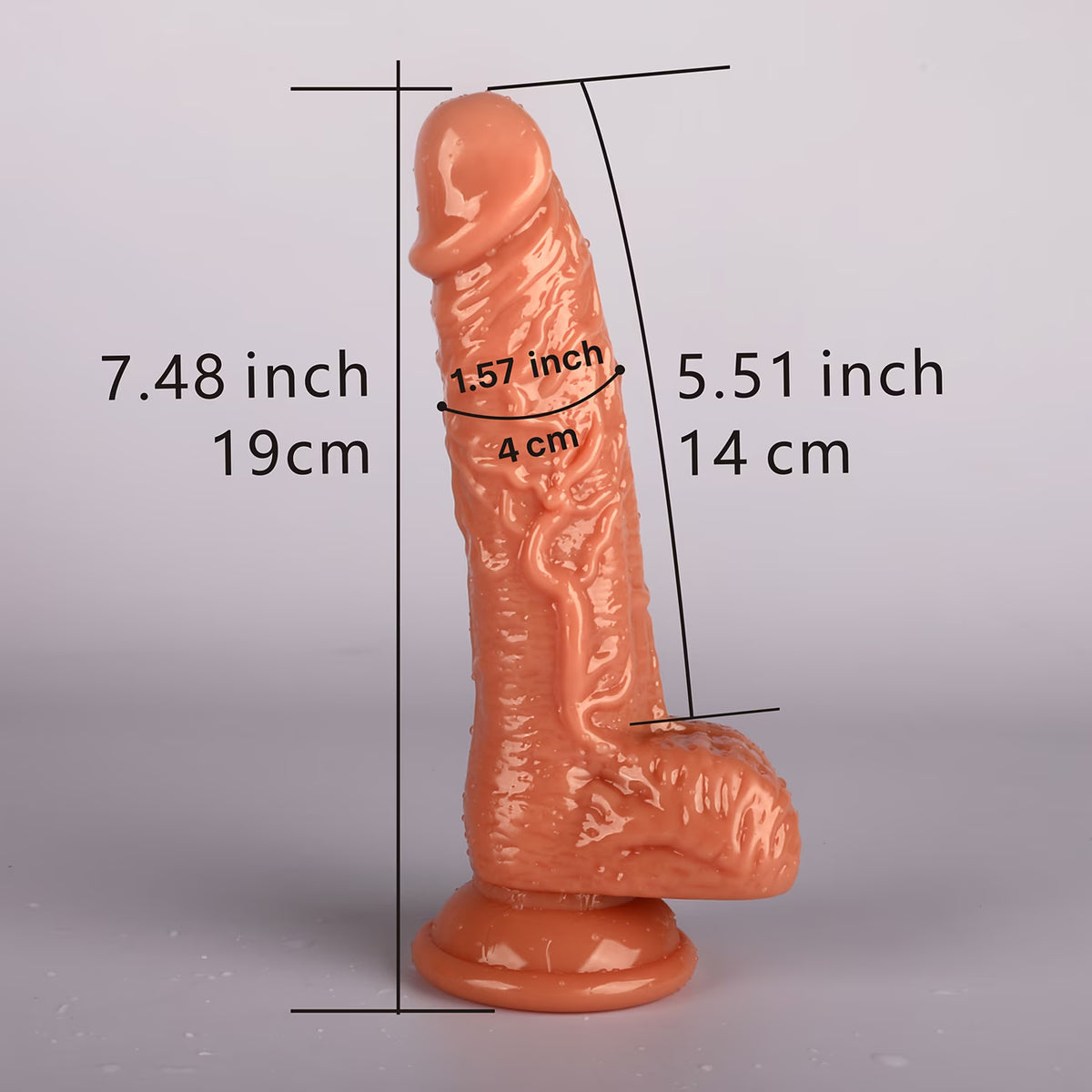 Realistic Suction Cup Dildo – Soft & Flexible