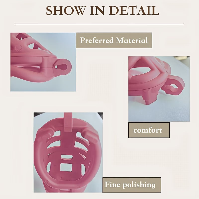 Adjustable Male Chastity Cage Set – 5 Sizes & Secure Lock