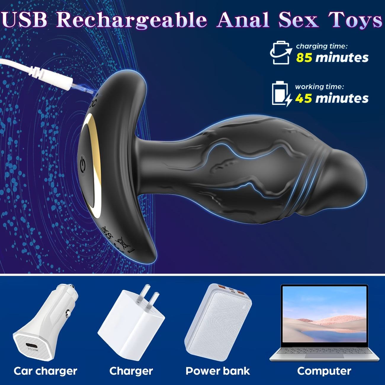 360° Rotating App-Controlled Prostate Massager