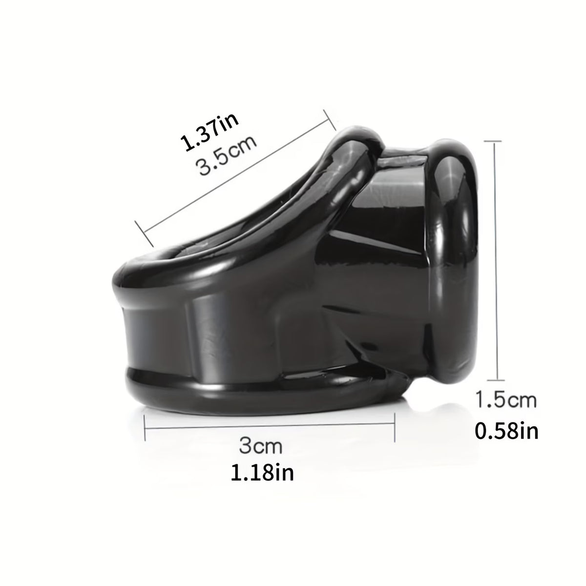 Compact Ball Stretcher & Cock Ring – Ergonomic Silicone Design