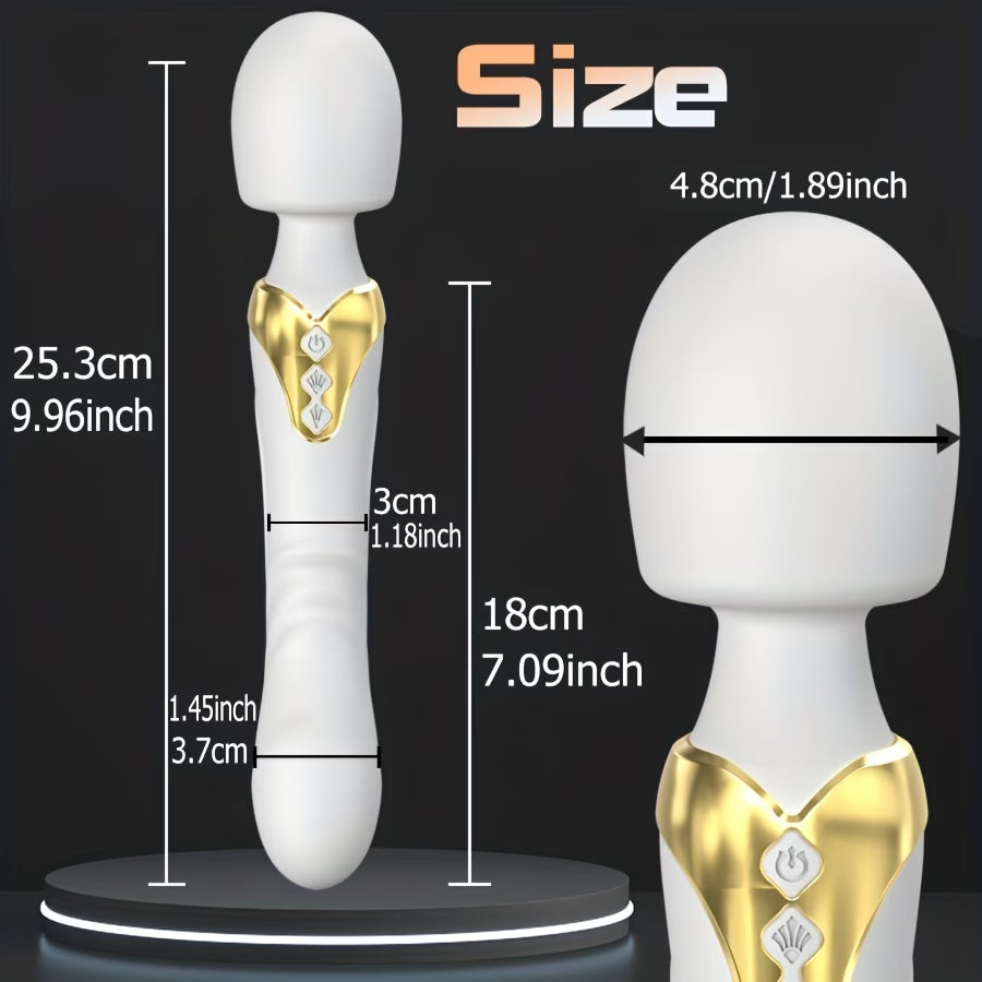 Dual-Motor Wand Vibrator – 20 Pleasure Modes