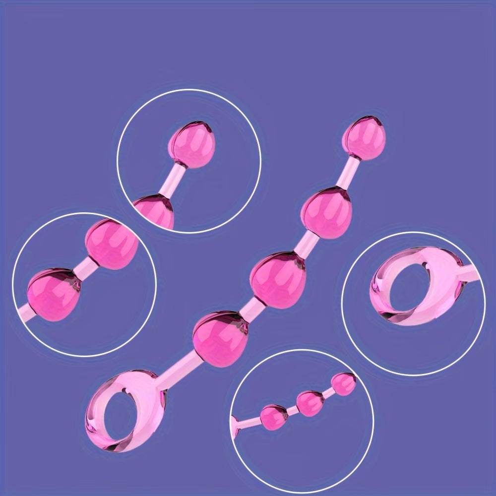 4-Bead Anal Plug – Graduated Pleasure Beads with Flexible Ring Handle