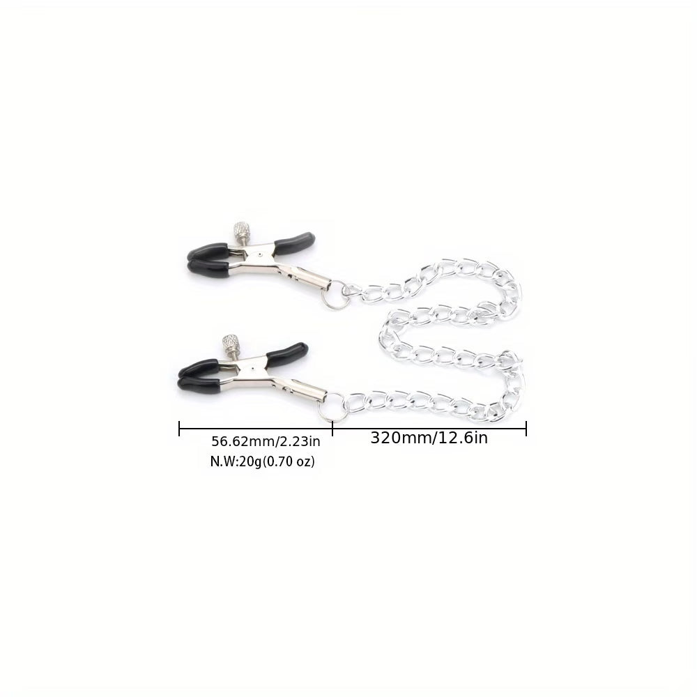 Tease & Tension™ – Adjustable Nipple Clamps with Chain
