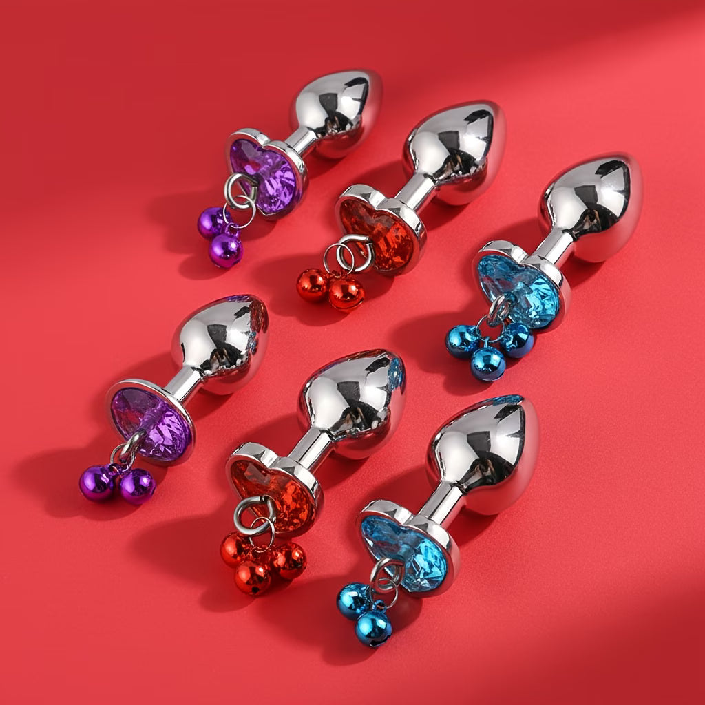 HeartLock™ – Jeweled Metal Anal Plug with Chain &amp; Handle