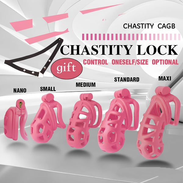 Adjustable Male Chastity Cage Set – 5 Sizes & Secure Lock