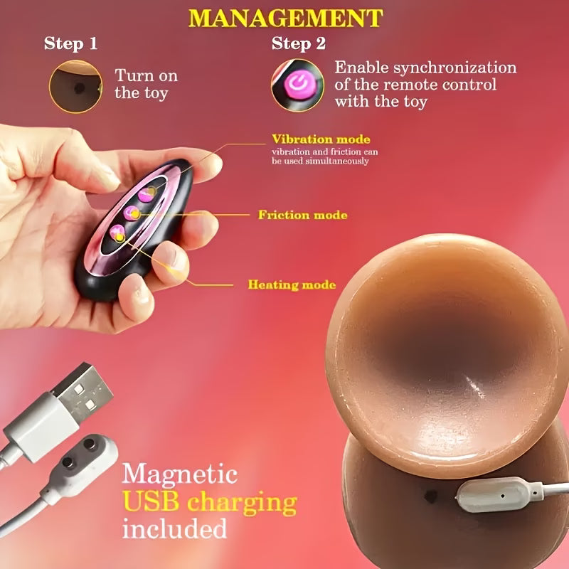 RealMotion™ – 4-in-1 Realistic Thrusting, Rotating &amp; Heating Dildo